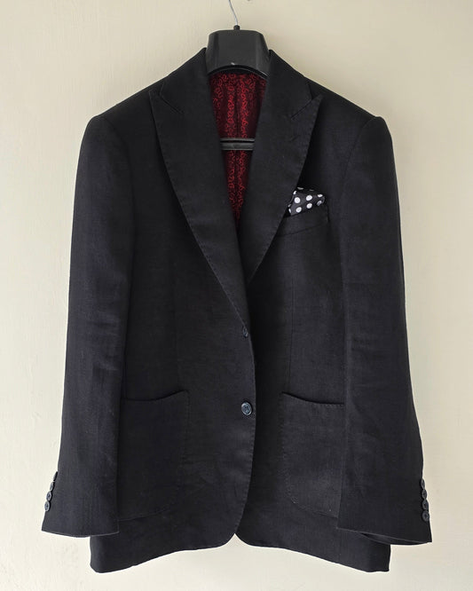 Black Linen Blazer.