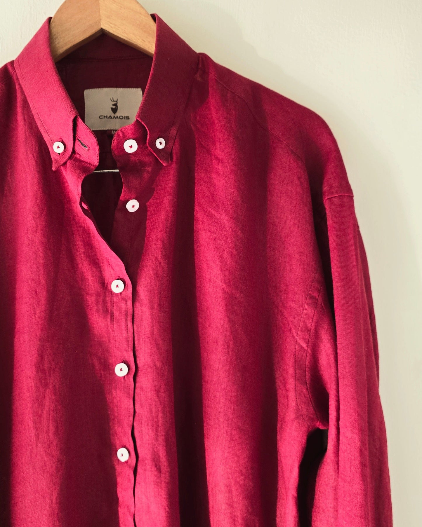 Red Linen Shirt (Women)