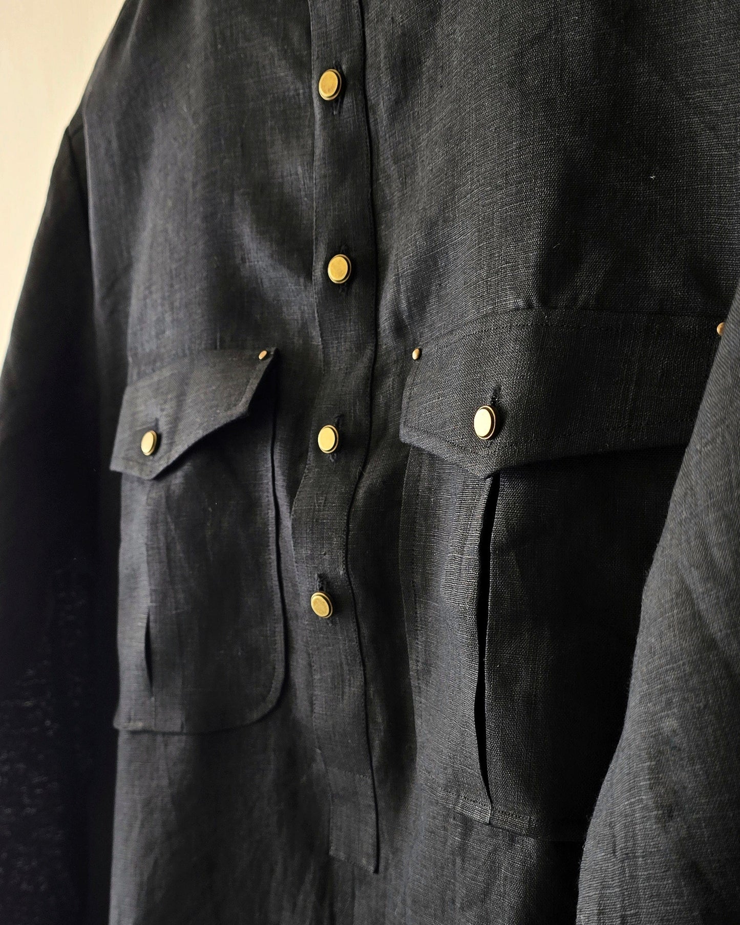 Black Linen Kurta Trouser