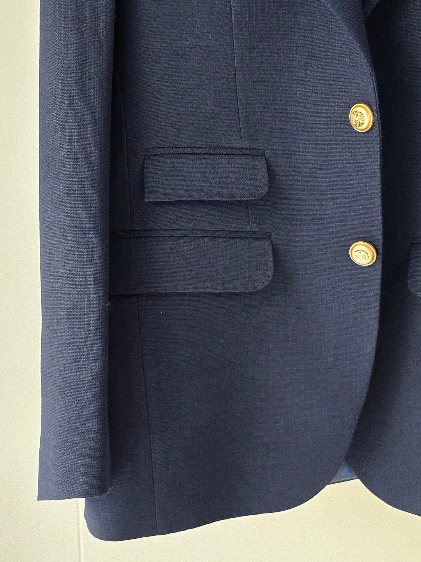 Mid Night Blue Linen Blazer