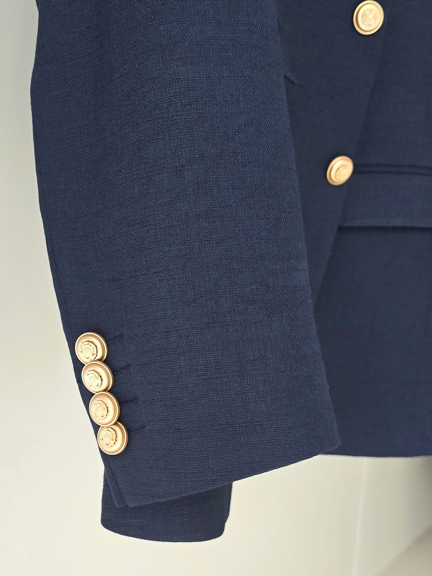 Mid Night Blue Linen Blazer
