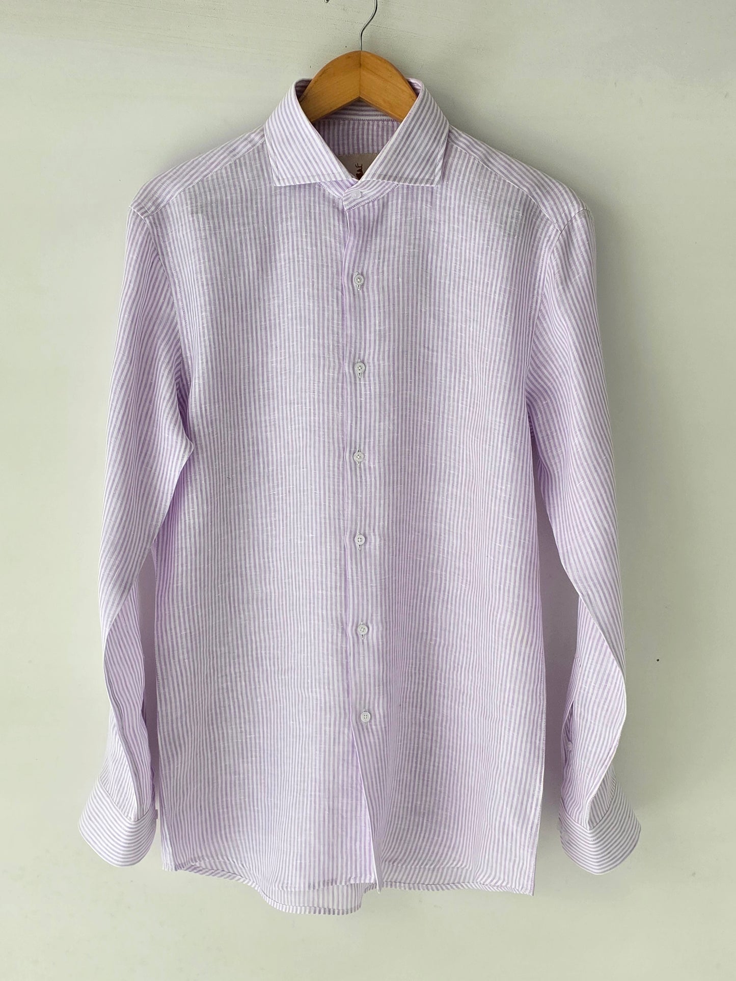 Purple Pin Striped Linen Shirt.