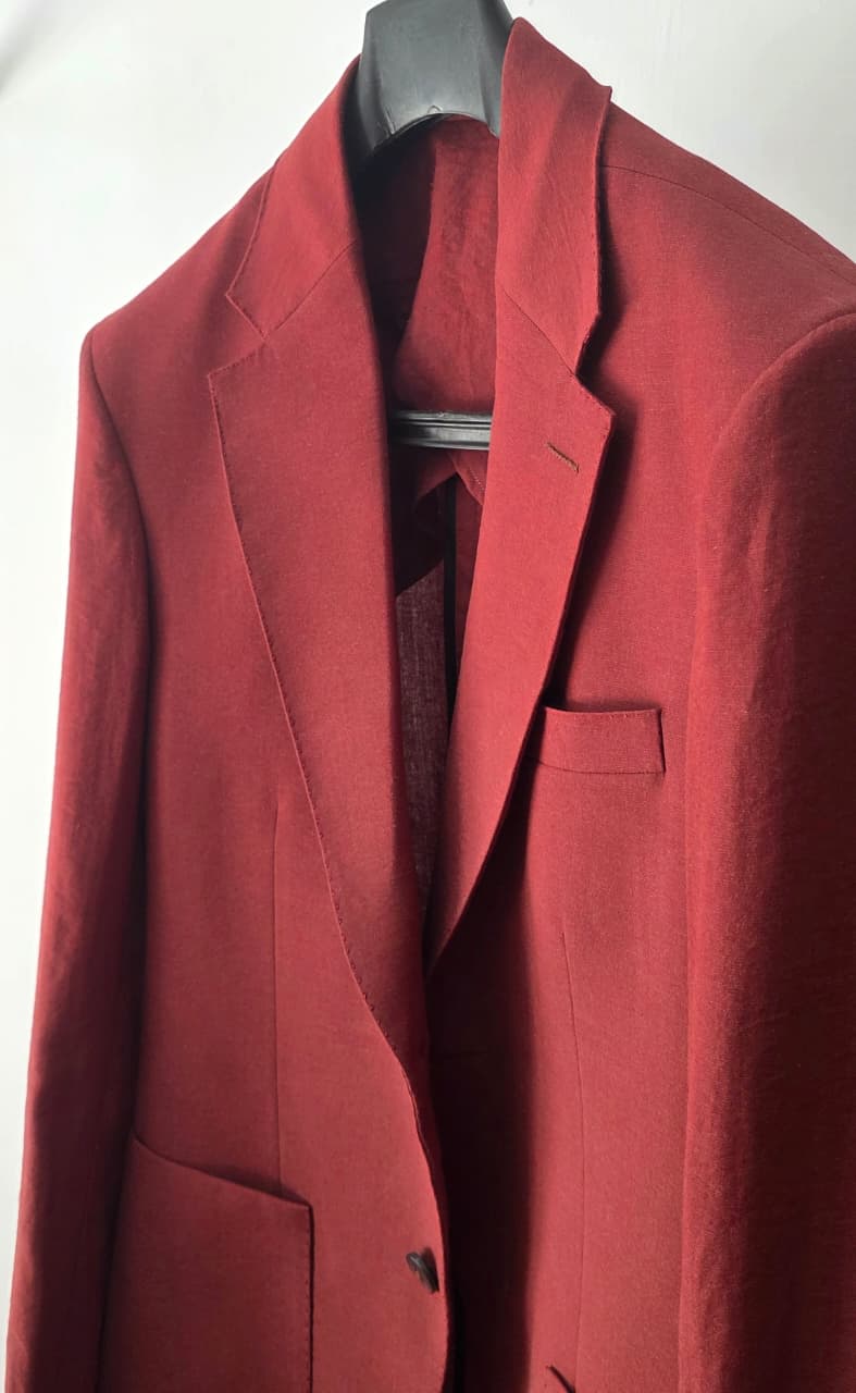 Wine Red Non-Fused Blazer