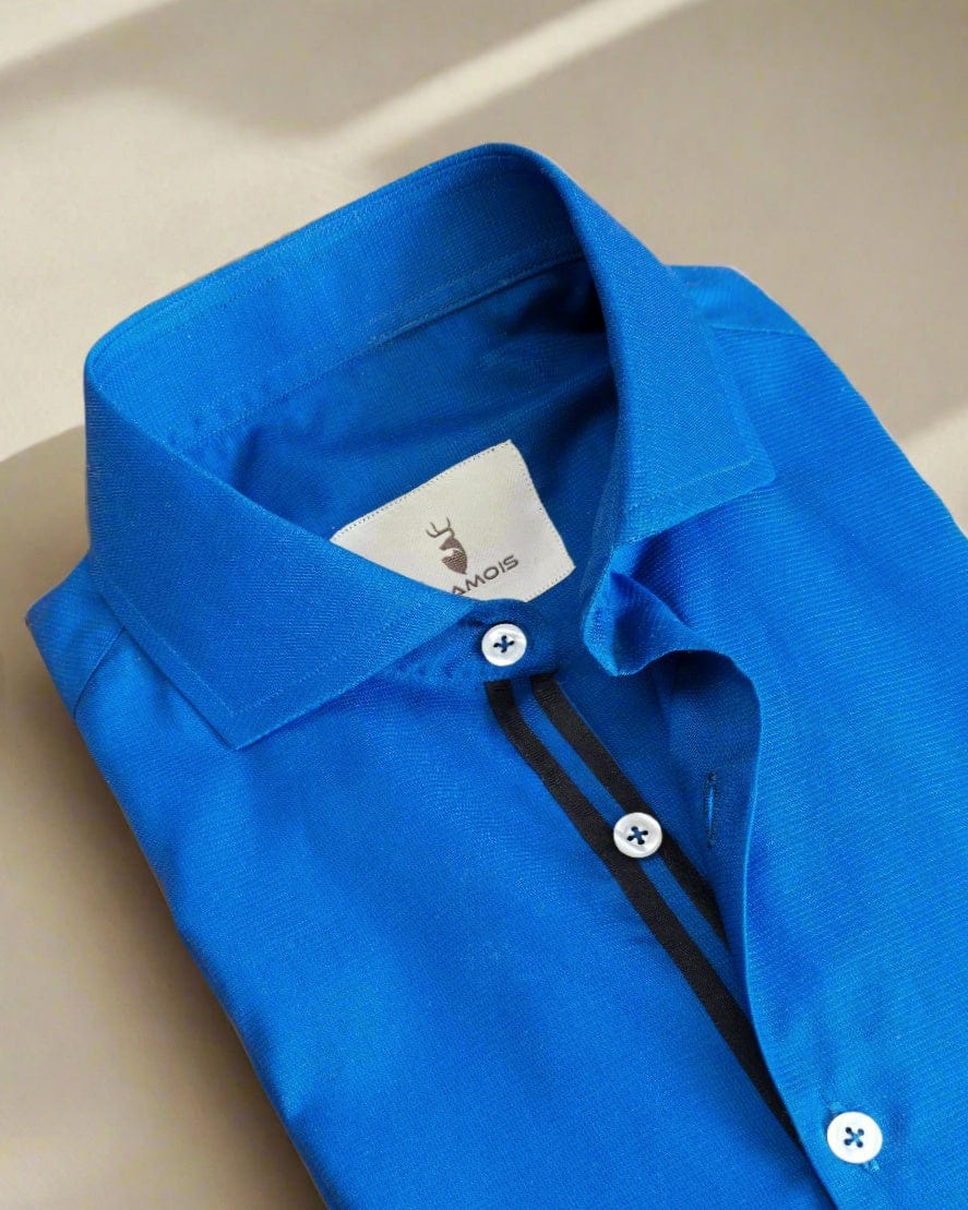 Royal Blue Rich Self Shirt