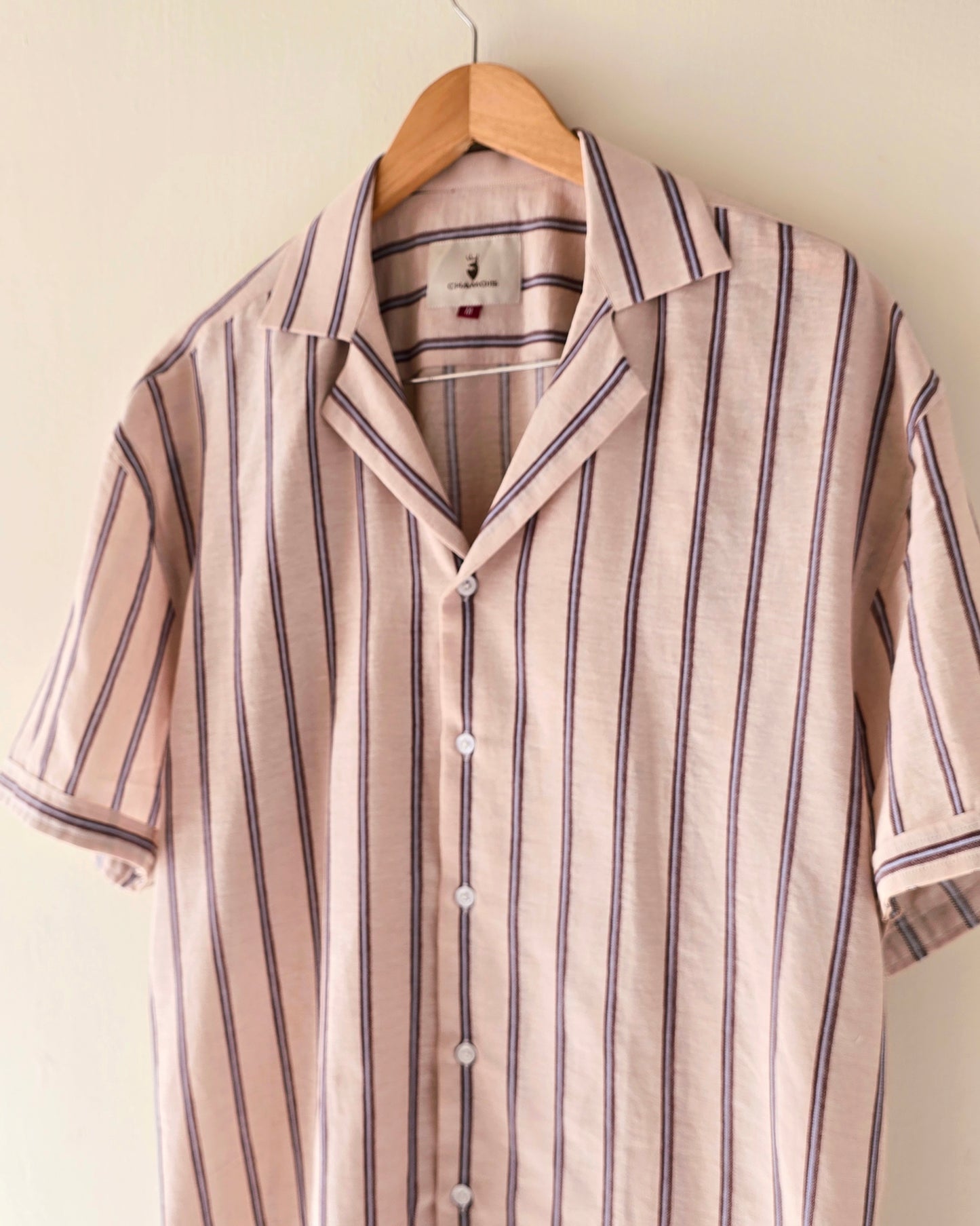 Broad Striped Drop Shoulder Cuban.