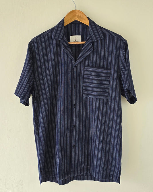 Blue Striped Cuban Shirt