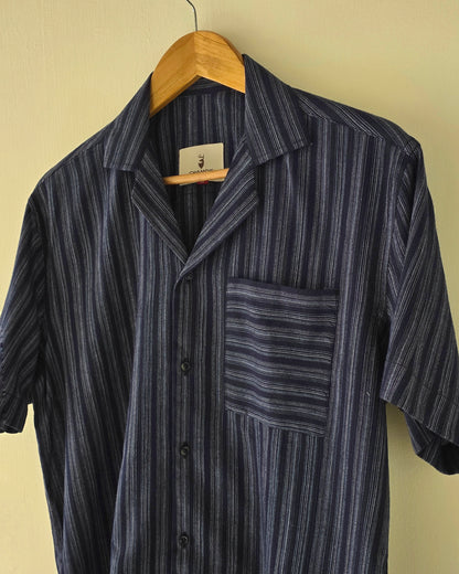 Blue Striped Cuban Shirt