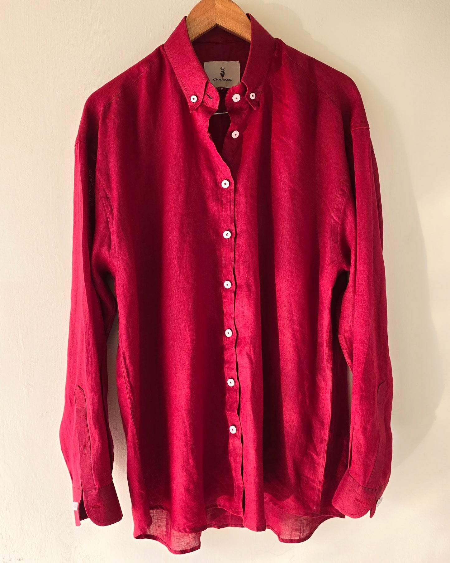 Red Linen Shirt (Women)