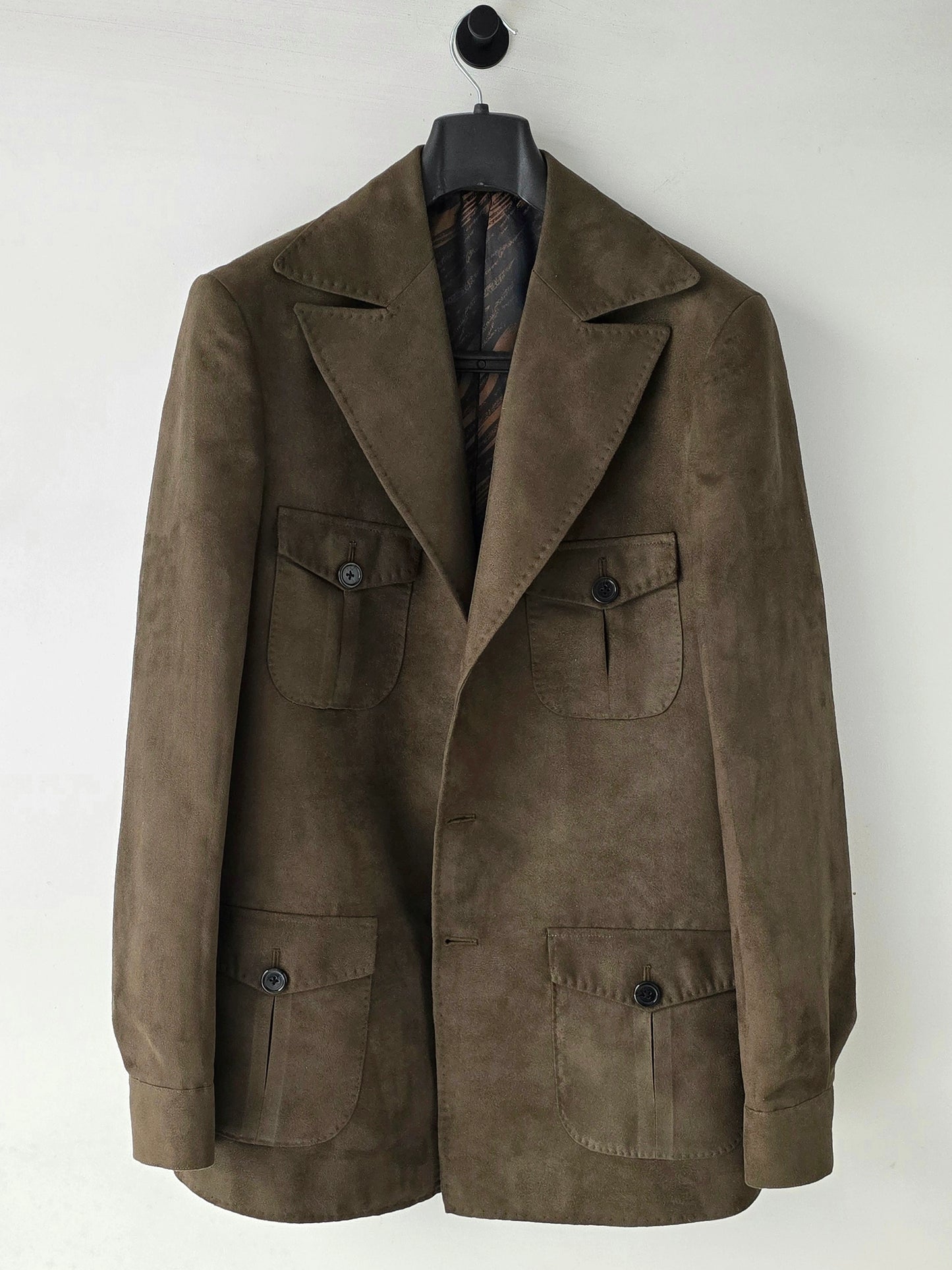Olive Green Suede Blazer