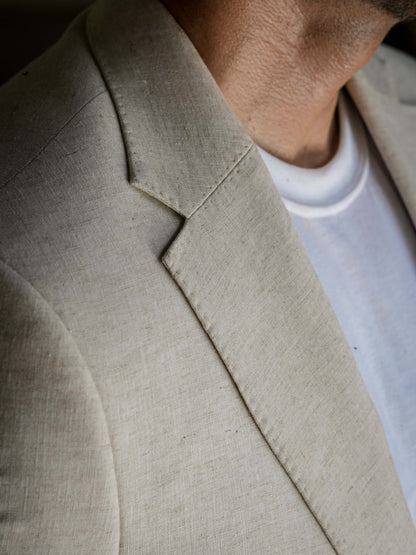 Beige Linen Suit