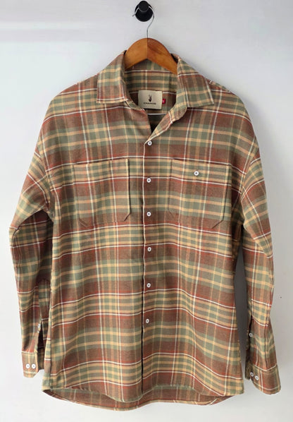 Camel flannel Checkered Shirt