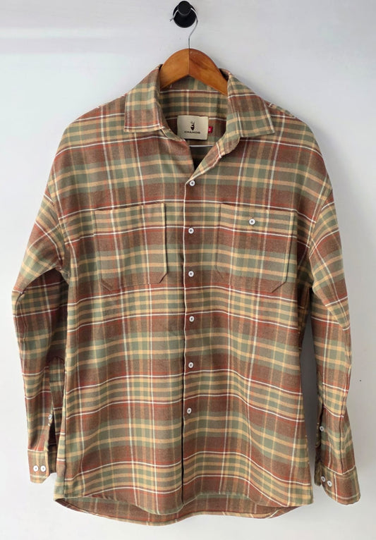 Camel flannel Checkered Shirt