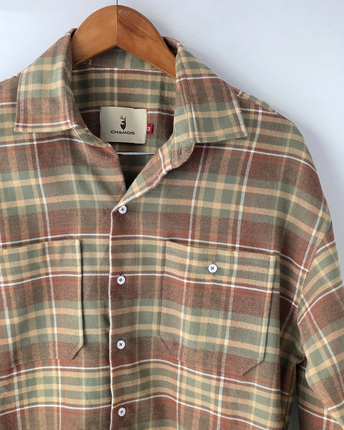 Camel flannel Checkered Shirt