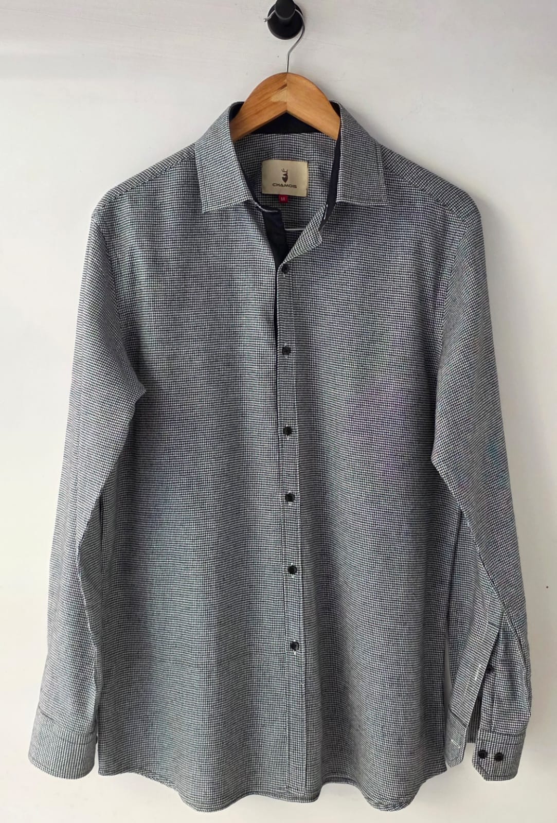Black flannel checkered shirt