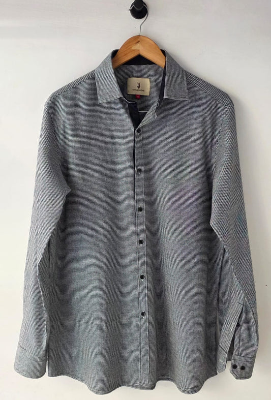 Black flannel checkered shirt