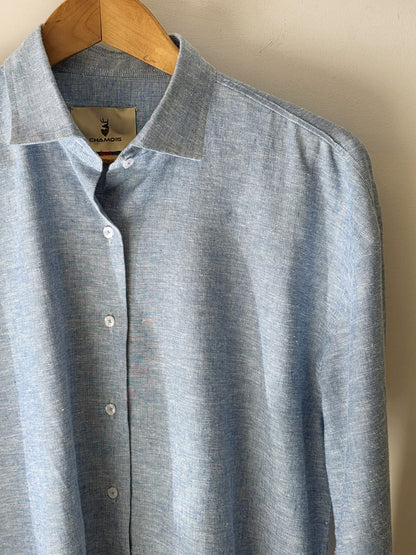 Women’s linen regular collar shirt by Chamois in breathable summer fabric