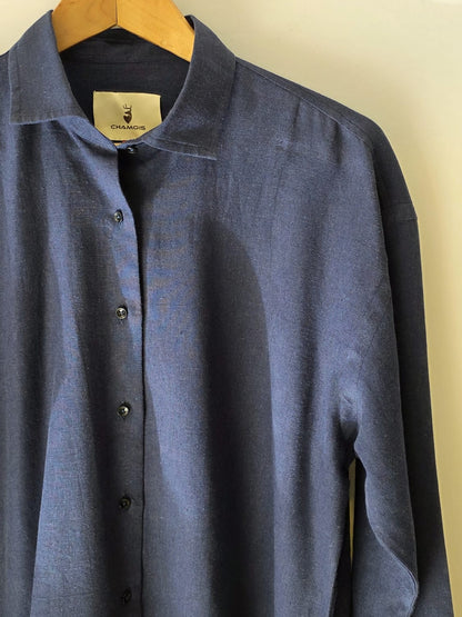 Women’s linen regular collar shirt by Chamois in breathable summer fabric