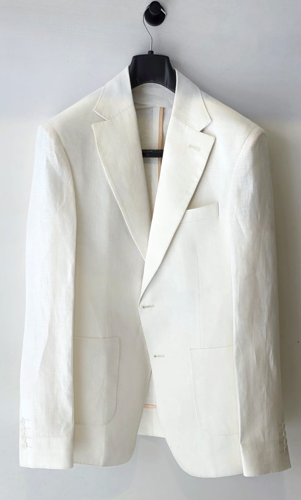White Linen Non-Fused Jacket for Men by Chamois – Lightweight Breathable Blazer