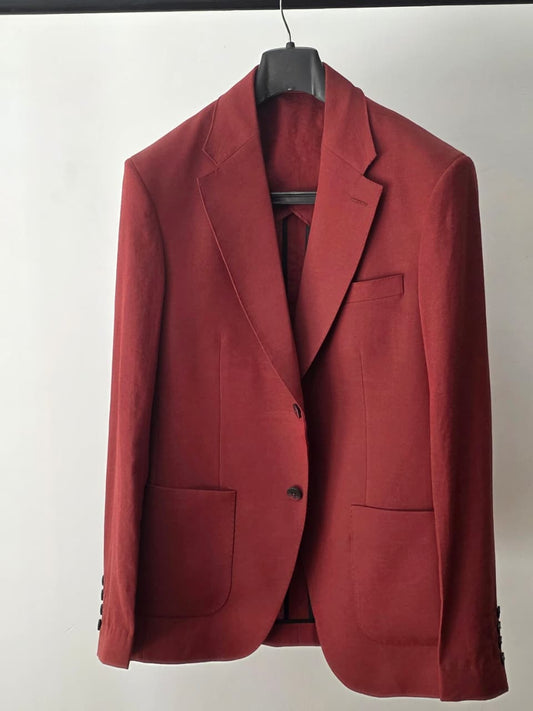 Wine Red Non-Fused Blazer