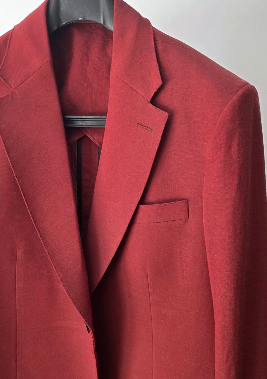 Wine Red Non-Fused Blazer