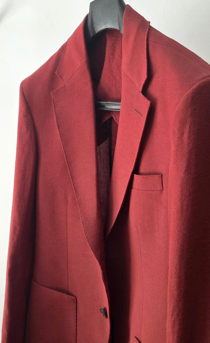 Wine Red Non-Fused Blazer